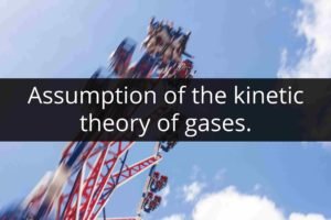 Assumption of the kinetic theory of gases.