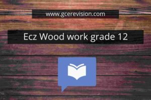 Ecz Wood work grade 12