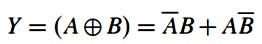 Truth table of an XOR gate