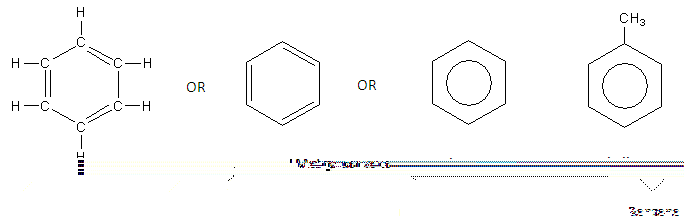 Examples of aromatic hydrocarbons: benzene and methylbenzene