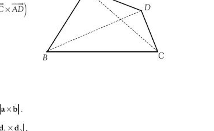 Quadrilateral with diagonals used in a vector area formula