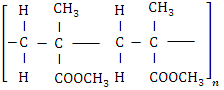 Structural formula of the Perspex (polymethylmethacrylate) repeat unit