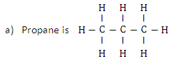 Full structural formula of propane